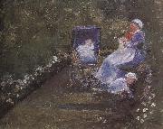 Mary Cassatt At the garden oil painting reproduction